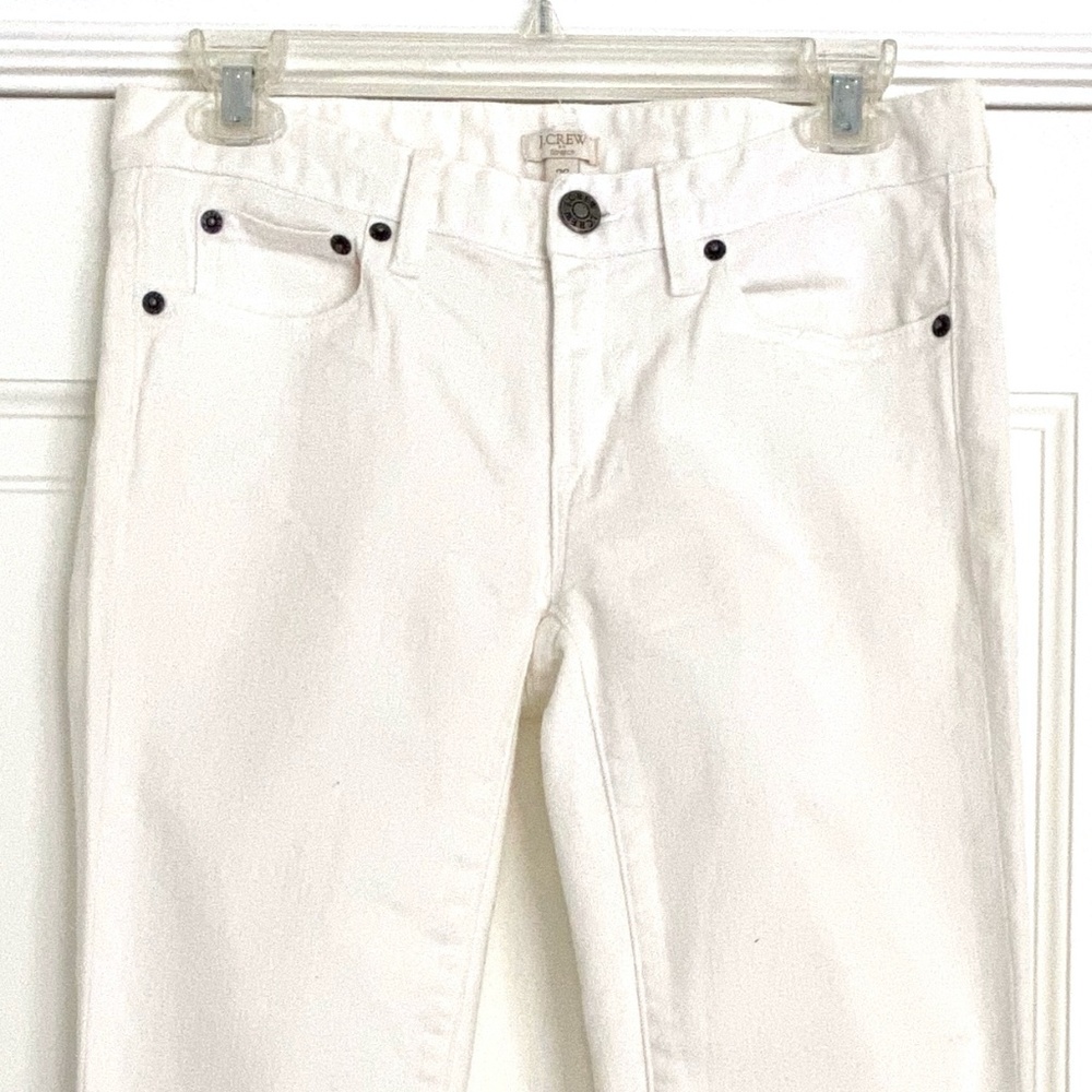 J Crew Grosgrain Striped Hem Skinny Jeans - 26 - Picture 5 of 8